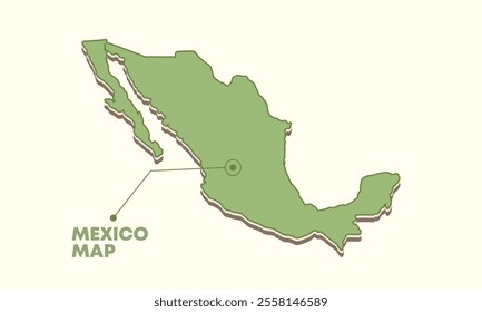 Editable Mexico map vector illustration for infographics, presentations, graphic design, education, marketing, and creative projects