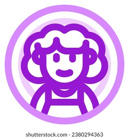 Editable middle aged woman avatar vector icon. User, profile, identity, persona. Part of a big icon set family. Perfect for web and app interfaces, presentations, infographics, etc