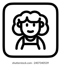 Editable middle aged woman avatar vector icon. User, profile, identity, persona. Part of a big icon set family. Perfect for web and app interfaces, presentations, infographics, etc