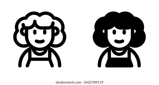 Editable middle aged woman avatar vector icon. User, profile, identity, persona. Part of a big icon set family. Perfect for web and app interfaces, presentations, infographics, etc