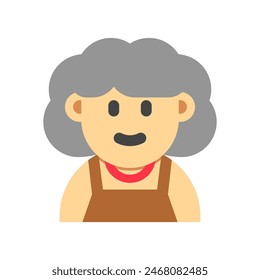 Editable middle aged woman avatar vector icon. User, profile, identity, persona. Part of a big icon set family. Perfect for web and app interfaces, presentations, infographics, etc