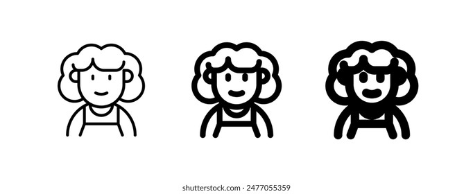 Editable middle aged woman avatar vector icon. User, profile, identity, persona. Part of a big icon set family. Perfect for web and app interfaces, presentations, infographics, etc