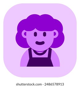 Editable middle aged woman avatar vector icon. User, profile, identity, persona. Part of a big icon set family. Perfect for web and app interfaces, presentations, infographics, etc