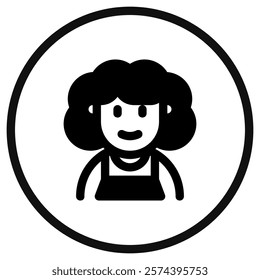 Editable middle aged woman avatar vector icon. User, profile, identity, persona. Part of a big icon set family. Perfect for web and app interfaces, presentations, infographics, etc