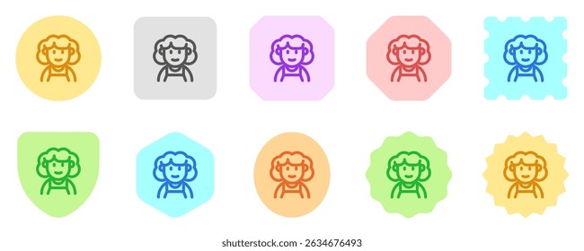 Editable middle aged woman avatar vector icon. User, profile, identity, persona. Part of a big icon set family. Perfect for web and app interfaces, presentations, infographics, etc