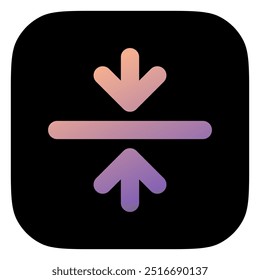 Ícone de vetor de alinhamento central editável. Parte de uma grande família de conjuntos de ícones. Perfeito para interfaces web e app, apresentações, infográficos, etc