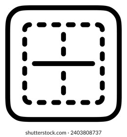 Editable middle center border vector icon. Part of a big icon set family. Perfect for web and app interfaces, presentations, infographics, etc