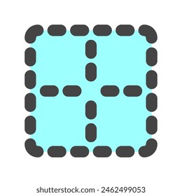 Editable middle center border vector icon. Part of a big icon set family. Perfect for web and app interfaces, presentations, infographics, etc