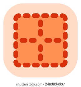 Editable middle center border vector icon. Part of a big icon set family. Perfect for web and app interfaces, presentations, infographics, etc