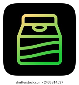 Icono de vector de cartón de leche editable. Parte de una gran familia de iconos. Perfecto para interfaces web y aplicaciones, presentaciones, infografías, etc