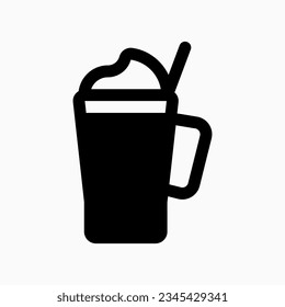 Editable milkshake vector icon. Food, restaurant. Part of a big icon set family. Perfect for web and app interfaces, presentations, infographics, etc