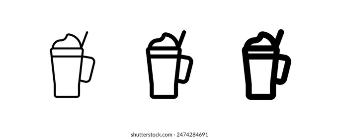 Editable milkshake vector icon. Food, restaurant. Part of a big icon set family. Perfect for web and app interfaces, presentations, infographics, etc