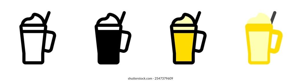 Editable milkshake vector icon. Food, restaurant. Part of a big icon set family. Perfect for web and app interfaces, presentations, infographics, etc