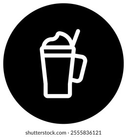 Editable milkshake vector icon. Food, restaurant. Part of a big icon set family. Perfect for web and app interfaces, presentations, infographics, etc