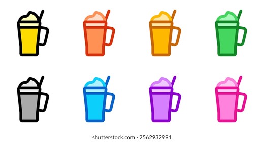 Editable milkshake vector icon. Food, restaurant. Part of a big icon set family. Perfect for web and app interfaces, presentations, infographics, etc