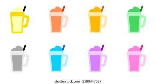 Editable milkshake vector icon. Food, restaurant. Part of a big icon set family. Perfect for web and app interfaces, presentations, infographics, etc