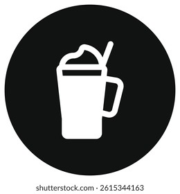 Editable milkshake vector icon. Food, restaurant. Part of a big icon set family. Perfect for web and app interfaces, presentations, infographics, etc