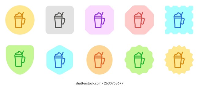 Editable milkshake vector icon. Food, restaurant. Part of a big icon set family. Perfect for web and app interfaces, presentations, infographics, etc