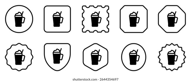 Editable milkshake vector icon. Food, restaurant. Part of a big icon set family. Perfect for web and app interfaces, presentations, infographics, etc