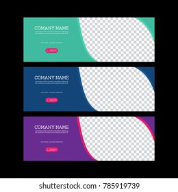 Editable minimal banner template. Colorful social media post. Sale promotion, Web banner, Voucher. Ads for social media mobile apps 