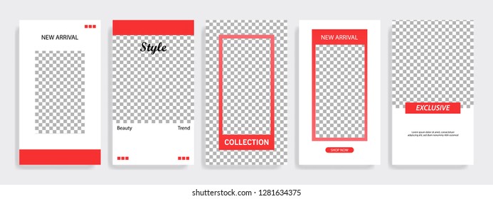 Editable minimal red color banner template for social media stories, story, business banner, flyer, brochure. 