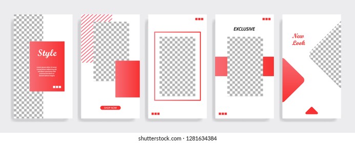 Editable minimal red color banner template for social media stories, story, business banner, flyer, brochure. 