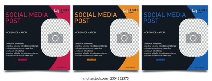 editable minimal social media post design. headline, seminar magazine for agency, company, startup advertisement. marketing social media post design.