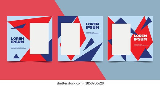 editable minimal square banner template. Suitable for social media post and web ads promotion. Vector illustration. EPS 10.