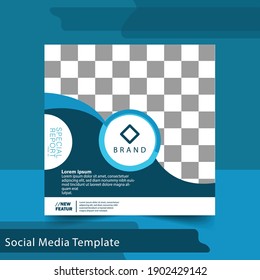 Editable minimal square banner template. Suitable for social media post and web internet ads. with background for photo layout. Design template vector