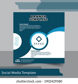 Editable minimal square banner template. Suitable for social media post and web internet ads.  Design template vector