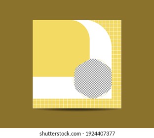 Editable minimal square banner template. background-color with stripe line shape. Suitable for social media posts and web internet ads. Vector illustration