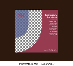 Editable minimal square banner template. background-color with stripe line shape. Suitable for social media posts and web internet ads. Vector illustration