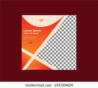 Editable minimal square banner template. background-color with stripe line shape. Suitable for social media posts and web internet ads. Vector illustration