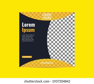 Editable minimal square banner template. background-color with stripe line shape. Suitable for social media posts and web internet ads. Vector illustration