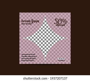 Editable minimal square banner template. background-color with stripe line shape. Suitable for social media posts and web internet ads. Vector illustration