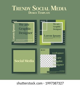 Editable minimal square banner template. abstract modern different color gradient styles on the background. Suitable for social media posts and web internet ads. Vector illustration with photo collage