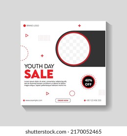  Editable minimal square banner template.