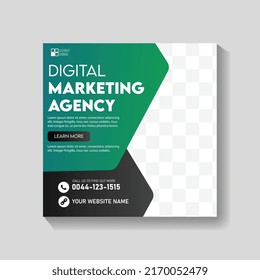  Editable minimal square banner template.