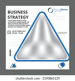  Editable minimal square banner template. Black and blue background color with stripe line shape. Suitable for social media post and web internet ads. Vector illustration