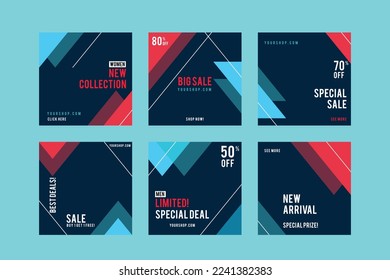 Editable minimal square banner template. Black and yellow background color with shape