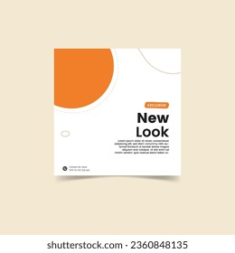 Editable minimal square banner template. Colorful background with shape. Suitable for social media posts and web ads.