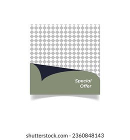 Editable minimal square banner template. Colorful background with shape. Suitable for social media posts and web ads.