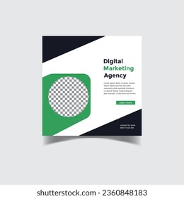 Editable minimal square banner template. Colorful background with shape. Suitable for social media posts and web ads.