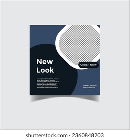 Editable minimal square banner template. Colorful background with shape. Suitable for social media posts and web ads.