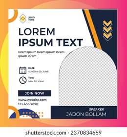 Editable minimal square banner template. Social media post templates.Suitable for Sale Banner, Post, Ads Advertising, Promotion Product, Business, Company, Fashion, School, Travel. Web Ads banner.