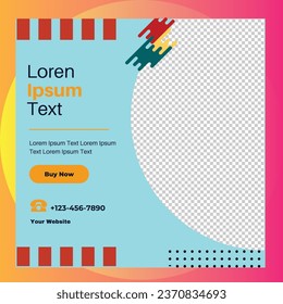 Editable minimal square banner template. Social media post templates.Suitable for Sale Banner, Post, Ads Advertising, Promotion Product, Business, Company, Fashion, School, Travel. Web Ads banner.