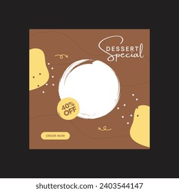 Editable minimal square banner template. Black and yellow background color with stripe line shape. Suitable for social media post and web internet ads