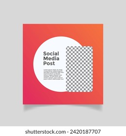 Editable minimal square banner template. Colorful background with shape. Suitable for social media posts and web ads.