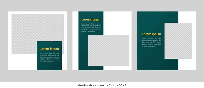 Editable minimal square banner templates for modern social media posts and web ads. Vector-based, photo-friendly, and fully customizable. Clean, elegant, and ready to boost your brand. Social platform