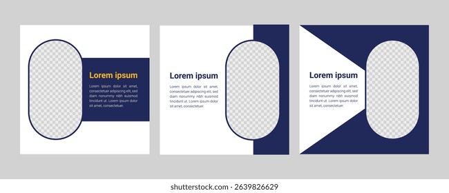 Editable minimal square banner templates for modern social media posts and web ads. Vector-based, photo-friendly, and fully customizable. Clean, elegant, and ready to boost your brand. Social platform